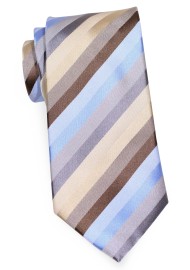 Striped Tie in Natural Earthtones