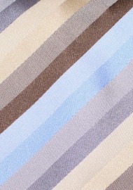 Striped Tie in Natural Earthtones