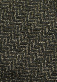 Men's Herringbone Necktie in Deep Olive