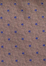 Bronze and Royal Polka Dot Necktie