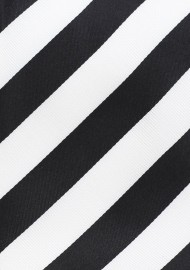 Black & White Striped Tie