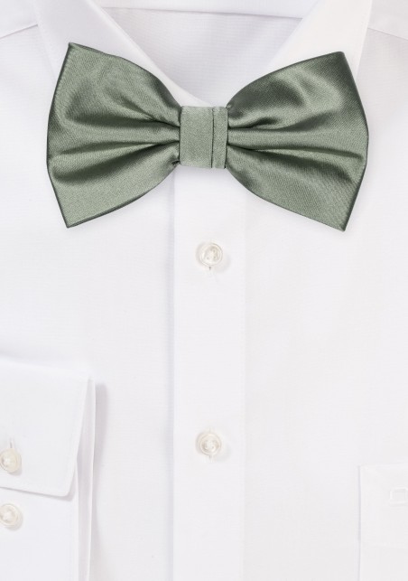 Solid Olive Green Mens Bow Tie