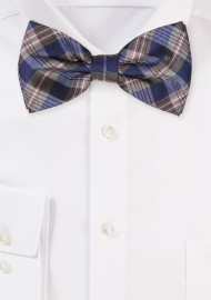 Navy and Hunter Green Checkered Bowtie