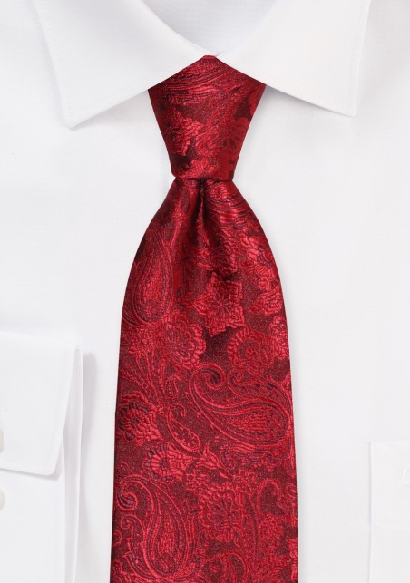 Victorian Burgundy Paisley Necktie
