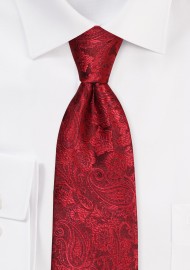 Victorian Burgundy Paisley Necktie
