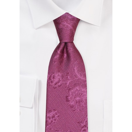 Matte XL Floral Necktie in Lilac
