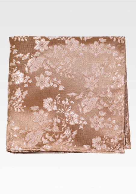 Floral Hanky in Antique Gold
