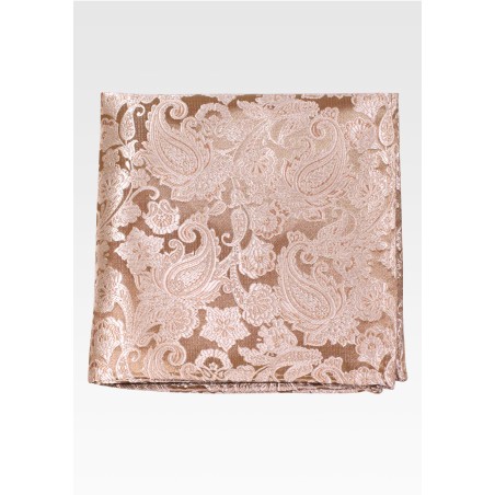 Paisley Pocket Square in Bold Gold