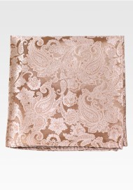 Paisley Pocket Square in Bold Gold