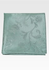 Willow Green Floral Hanky in Solid Color Design