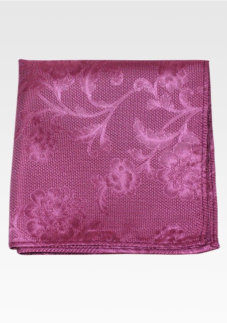 Lilac Floral Hanky in Solid Color Design