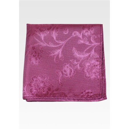 Lilac Floral Hanky in Solid Color Design