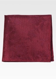 Wine Floral Hanky in Solid Color Design