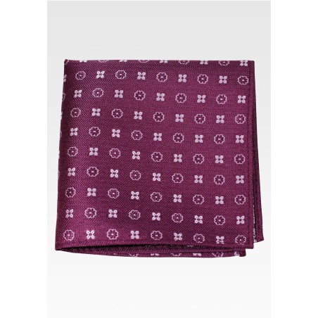 Foulard Pocket Square in Plum Purple and Lilac