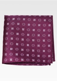 Foulard Pocket Square in Plum Purple and Lilac