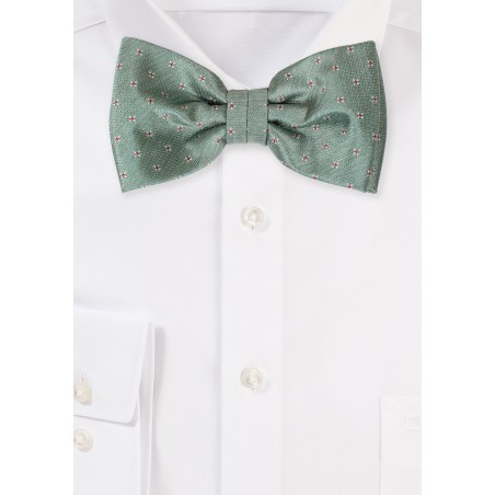 Olive Sage Color Bow Tie