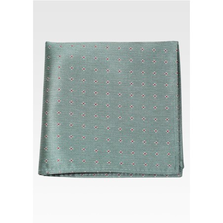 Mens Pocket Square in Olive Sage
