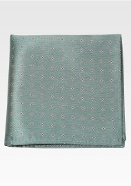 Mens Pocket Square in Olive Sage