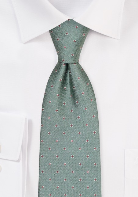 Olive Sage Men's Necktie in XL Length