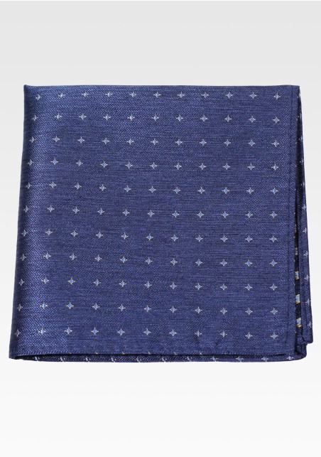 Mens Pocket Square in Classic Navy Blue