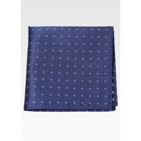 Mens Pocket Square in Classic Navy Blue