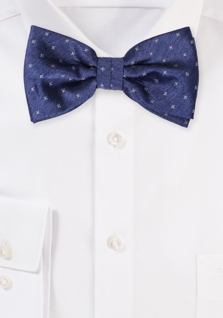 Pre-Tied Mens Bow Tie in Navy in Matte Finish
