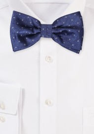 Pre-Tied Mens Bow Tie in Navy in Matte Finish
