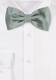 Mossy Green Bowtie with Pencil Stripes