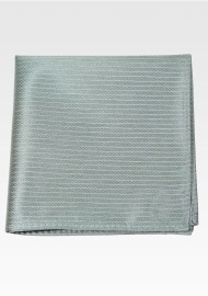 Mossy Green Pocket Square with Pencil Stripes