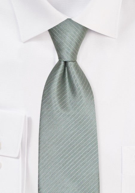 Moss Green Tie with Pencil Stripes