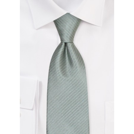 Moss Green Tie with Pencil Stripes