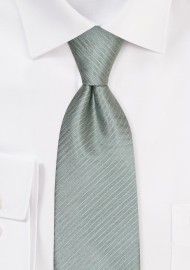 Mossy Green XL Tie with Pencil Stripe
