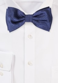 Denim Blue Bowtie with Pencil Stripes