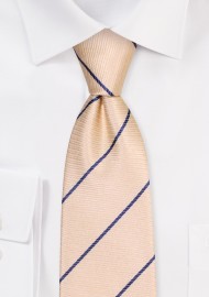 Golden Wheat Striped Necktie in XL