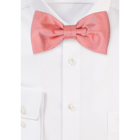 Peach Orange and Terracotta Color Bow Tie