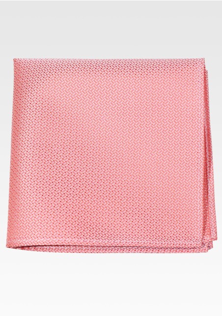 Peach and Terracotta Orange Pocket Square