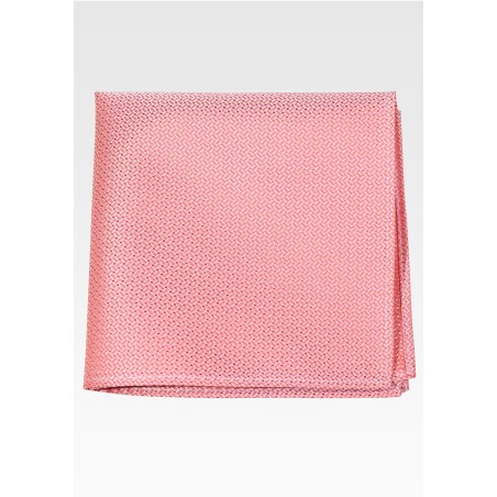 Peach and Terracotta Orange Pocket Square