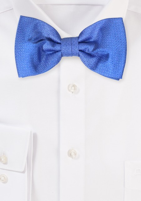 Elegant Blue Color Bowtie with Woven Texture