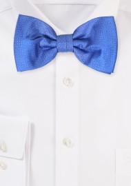Elegant Blue Color Bowtie with Woven Texture