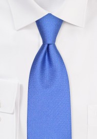 Extra Length Mens Tie in Matte Texture in Blue