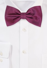 Wine Red Color Bowtie with Woven Texture