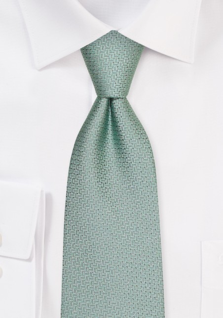 Rich Artichoke Green Colored Tie in XL Length