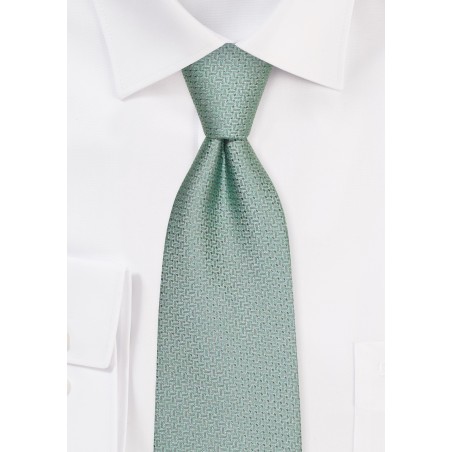Rich Artichoke Green Colored Tie in XL Length