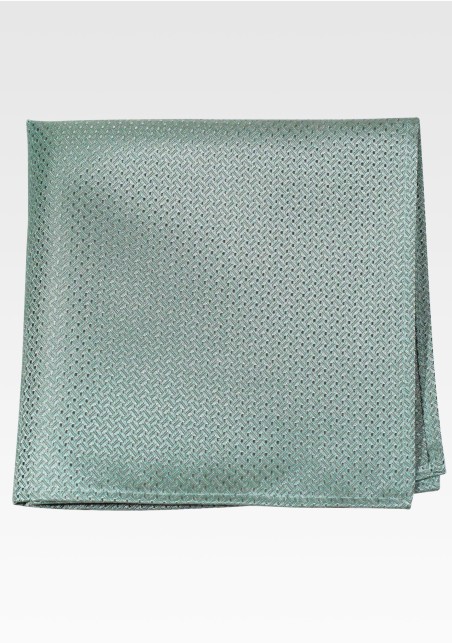 Designer Pocket Square in Artichoke Green