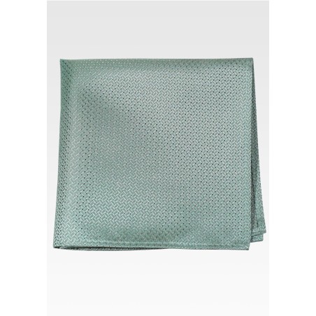 Designer Pocket Square in Artichoke Green