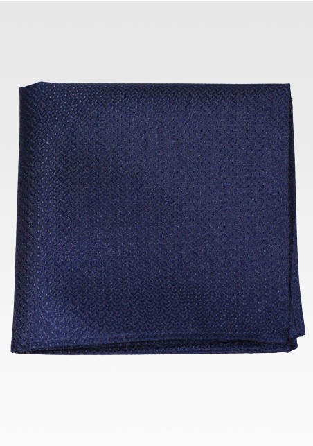 Midnight Navy Pocket Square in Foulard Design