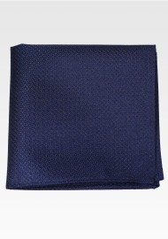 Midnight Navy Pocket Square in Foulard Design