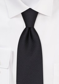 Matte Black Woven Men's Neck Tie