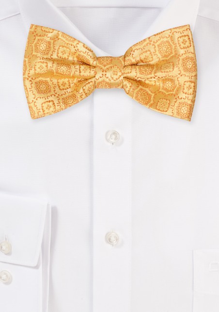 Golden Embroidered Medallions Bowtie
