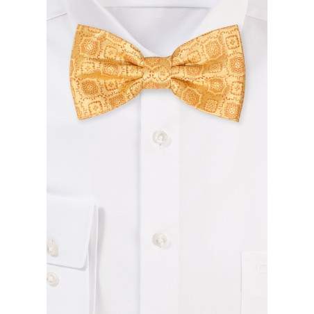 Golden Embroidered Medallions Bowtie